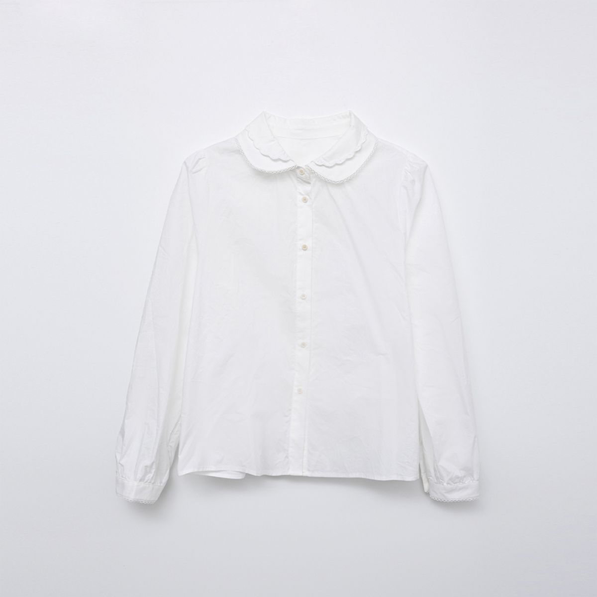 던드롭(DUNDROP) DD_Lace collar blouse_WHITE