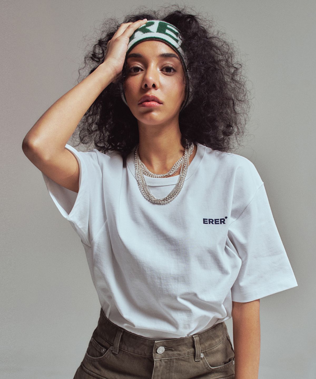 에르에르(ERER) [UN] Basic logo t-shirt White
