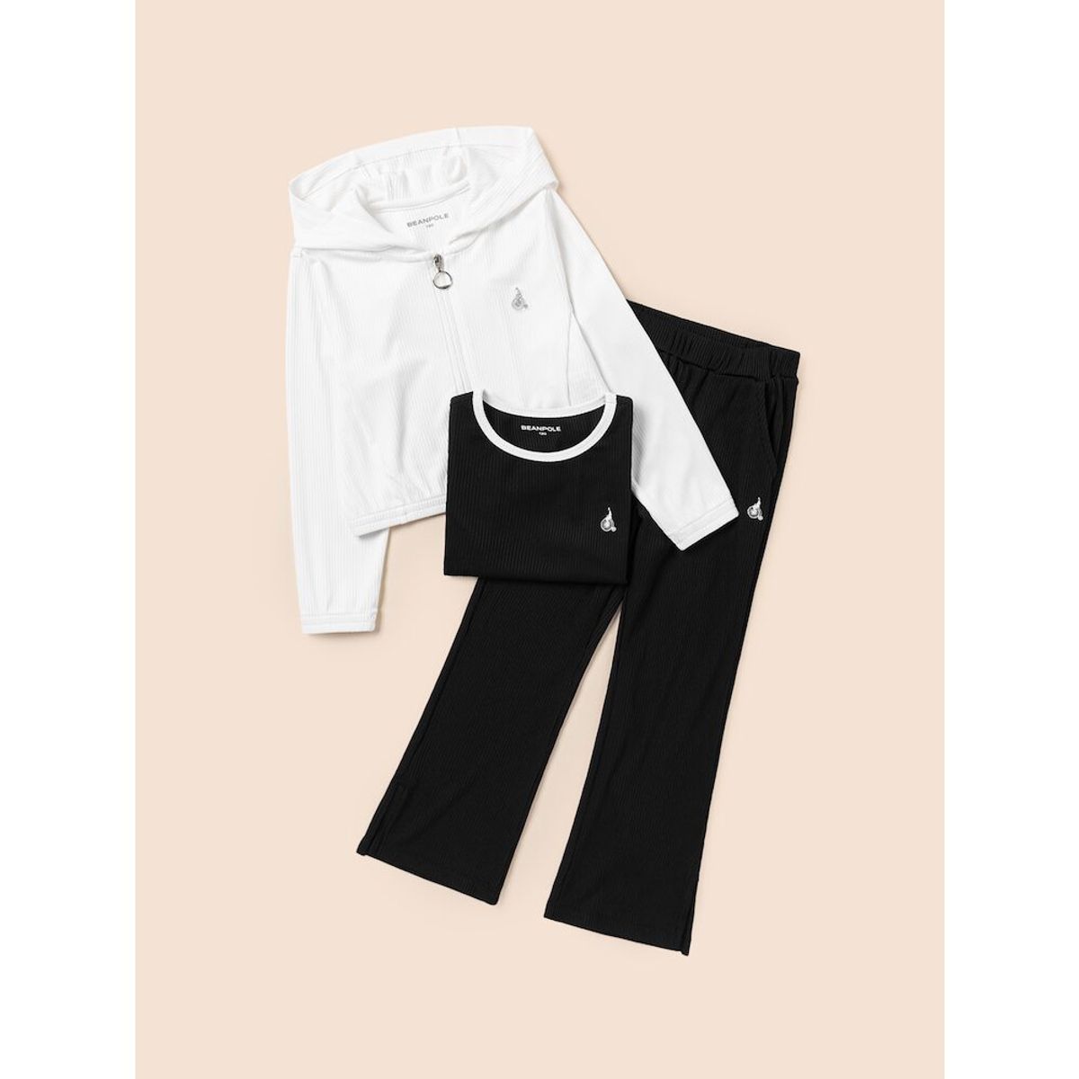 빈폴 키즈(BEANPOLE KIDS) 여아 데일리 골지 3 SET  화이트 (BI5441G031)