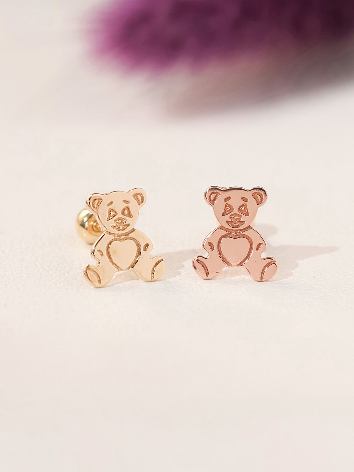미니멀피어싱(MINIMALPIERCING) 14K 카툰 곰돌이 피어싱 귀걸이