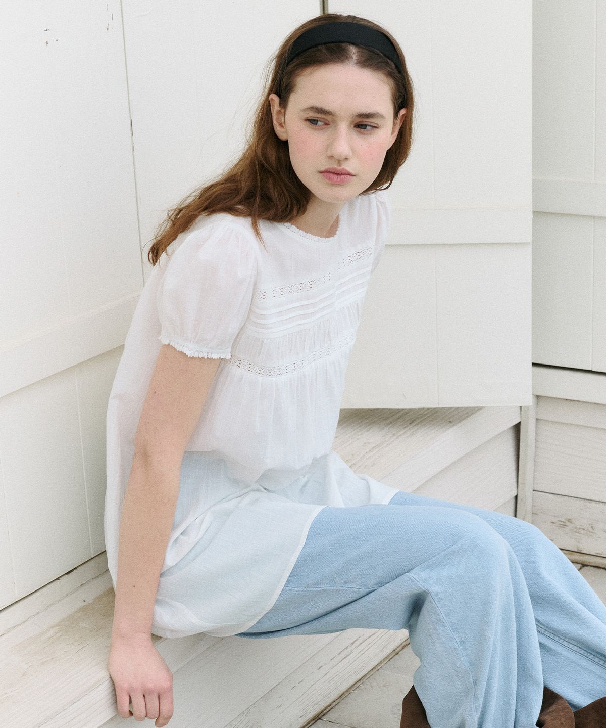 로라로라(ROLAROLA) PINTUCK MINI ONEPIECE WHITE