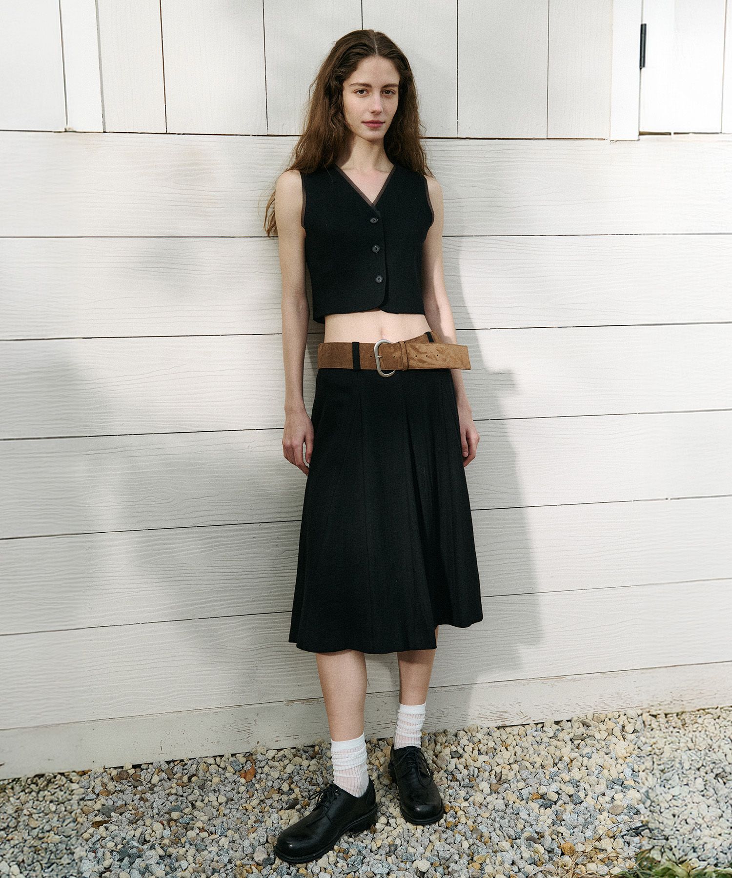 ROLAROLA★大人気★MIDI FLARE SKIRT♪ MUSINSA公式 | ROLAROLA MIDI FLARE SKIRT BLACK