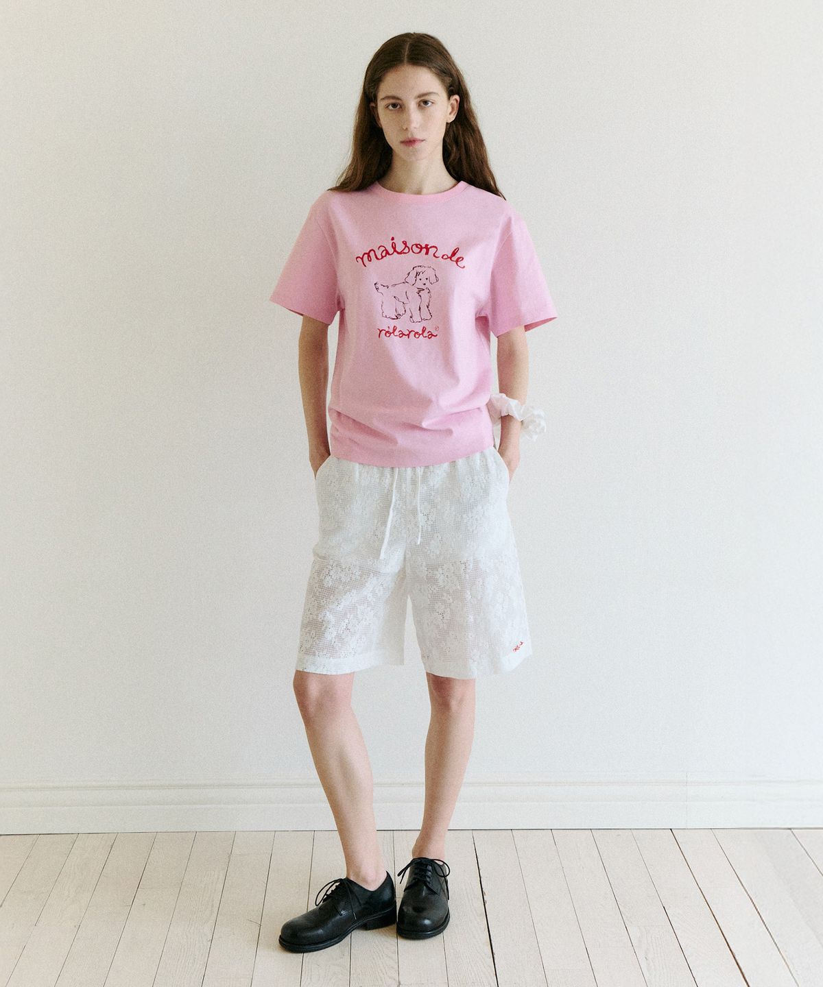 로라로라(ROLAROLA) LACE BERMUDA PANTS WHITE