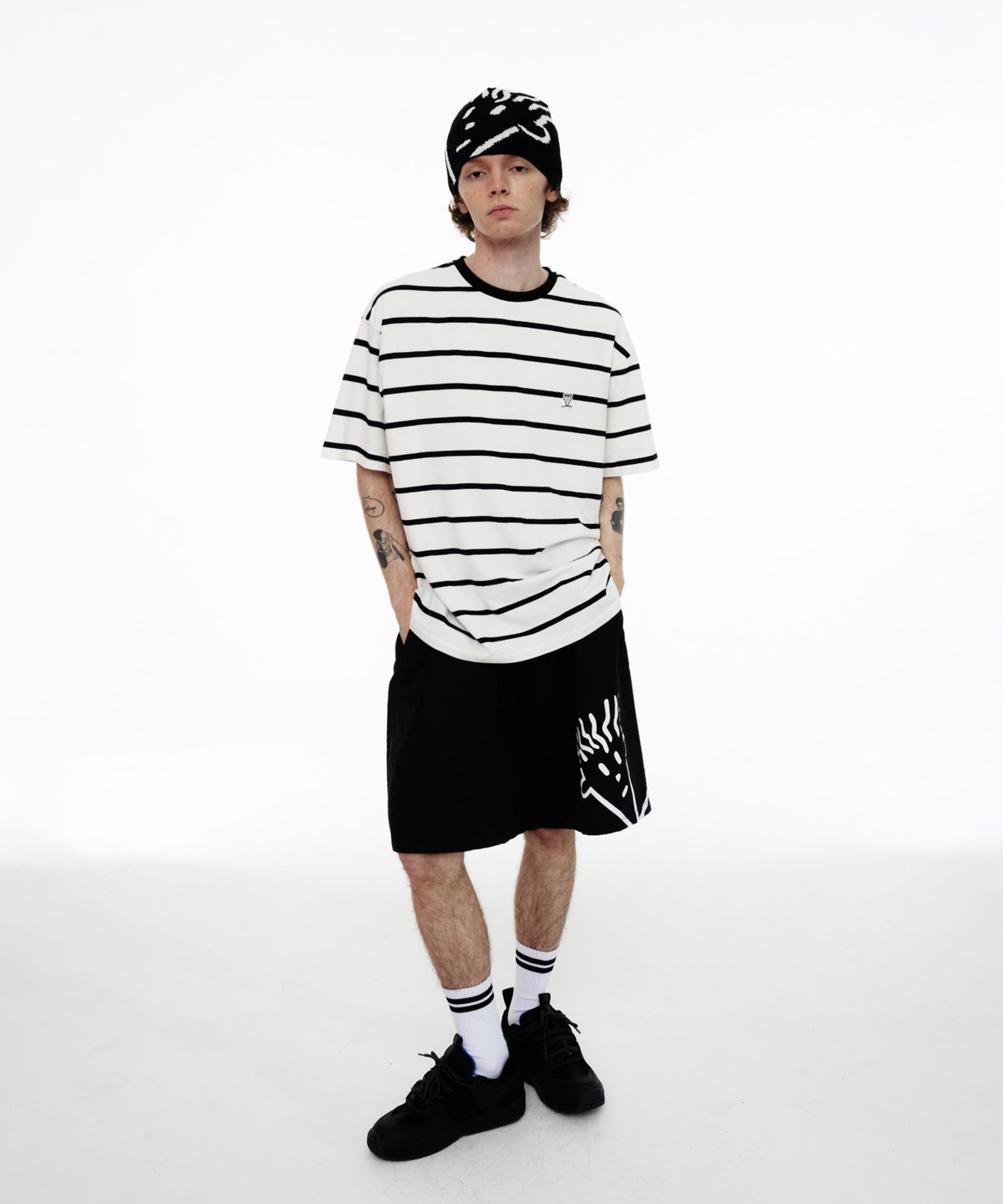 피도디도(FIDO DIDO) FD Head Nylon Shorts Black