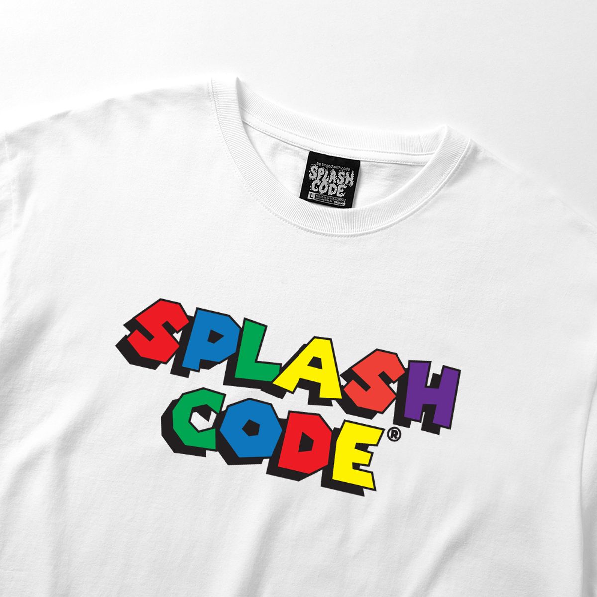 스플래시코드(SPLASHCODE) 롱슬리브 화이트 - 스플래시코드 팝(Splashcode Pop)