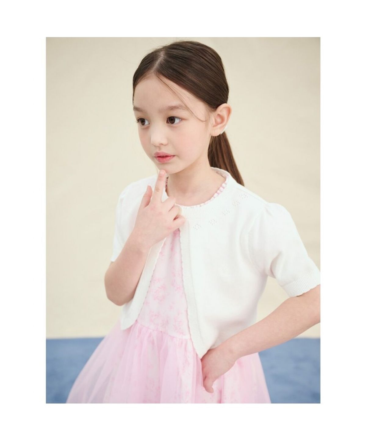 빈폴 키즈(BEANPOLE KIDS) 여아 볼레로형 카디건  아이보리 (BI545AG020)