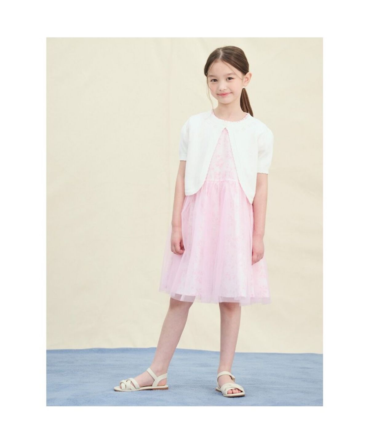 빈폴 키즈(BEANPOLE KIDS) 여아 볼레로형 카디건  아이보리 (BI545AG020)