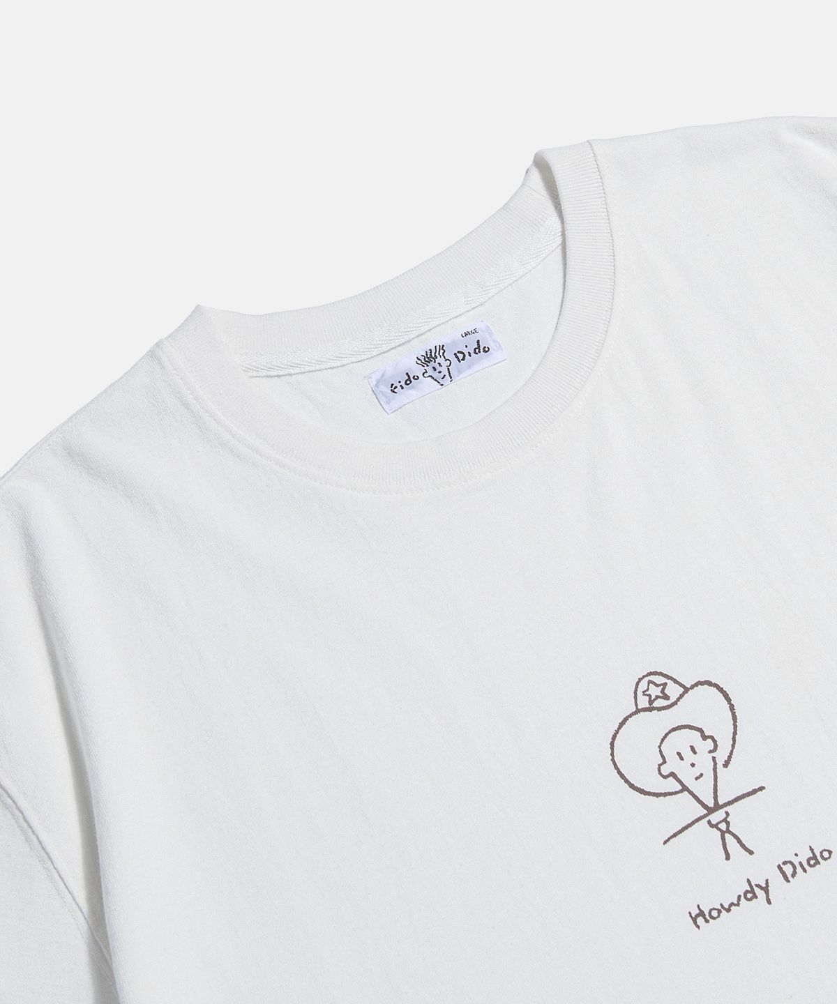 피도디도(FIDO DIDO) Howdy Dido Tee White : Brown