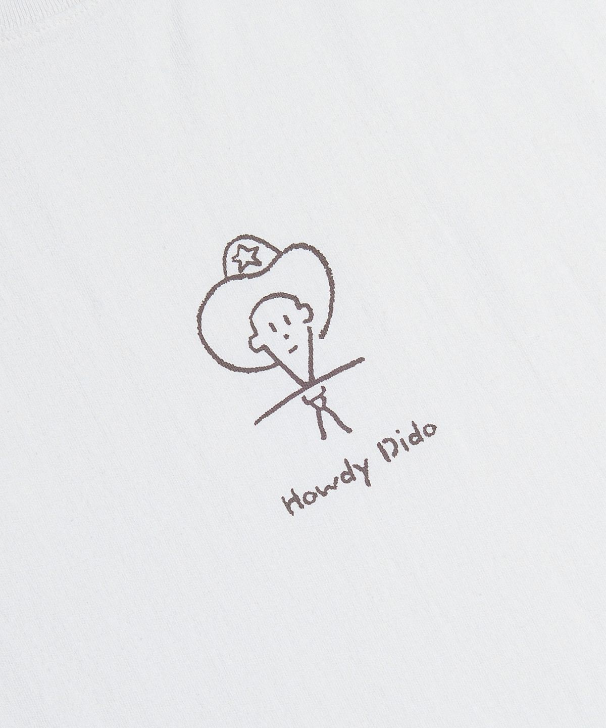 피도디도(FIDO DIDO) Howdy Dido Tee White : Brown