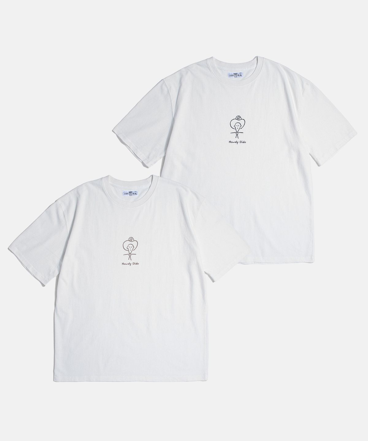 피도디도(FIDO DIDO) Howdy Dido Tee White : Brown