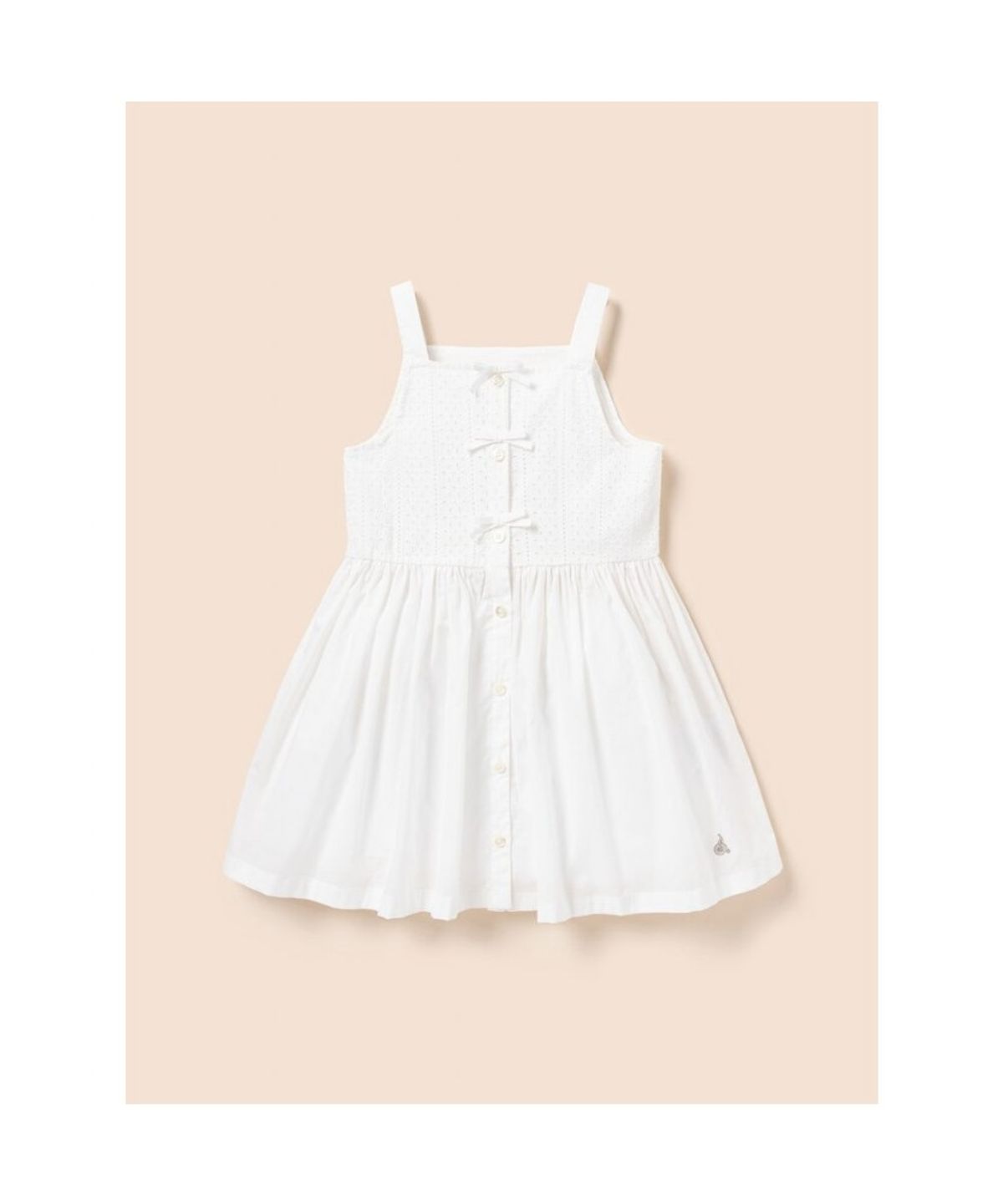 빈폴 키즈(BEANPOLE KIDS) 아일렛 레이어드 민소매 원피스  아이보리 (BI5471G030)