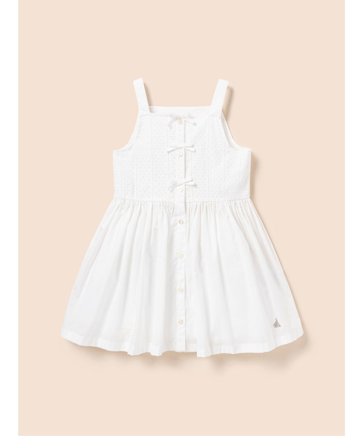 빈폴 키즈(BEANPOLE KIDS) 아일렛 레이어드 민소매 원피스  아이보리 (BI5471G030)