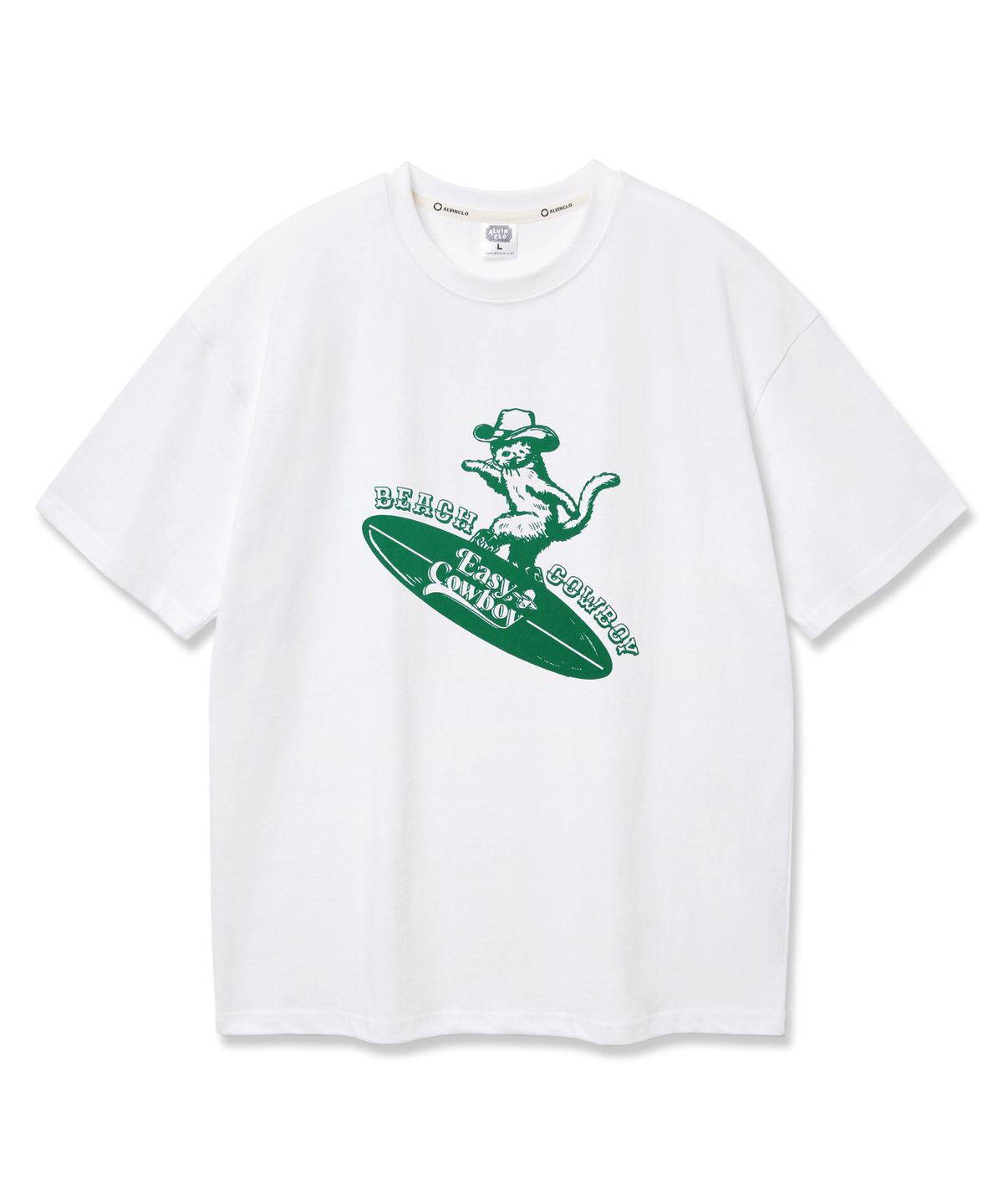 앨빈클로(ALVINCLO) CAT SURFER 오버핏 반팔티 AST4748 (3 COLOR)