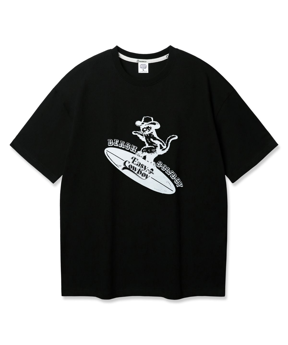앨빈클로(ALVINCLO) CAT SURFER 오버핏 반팔티 AST4748 (3 COLOR)