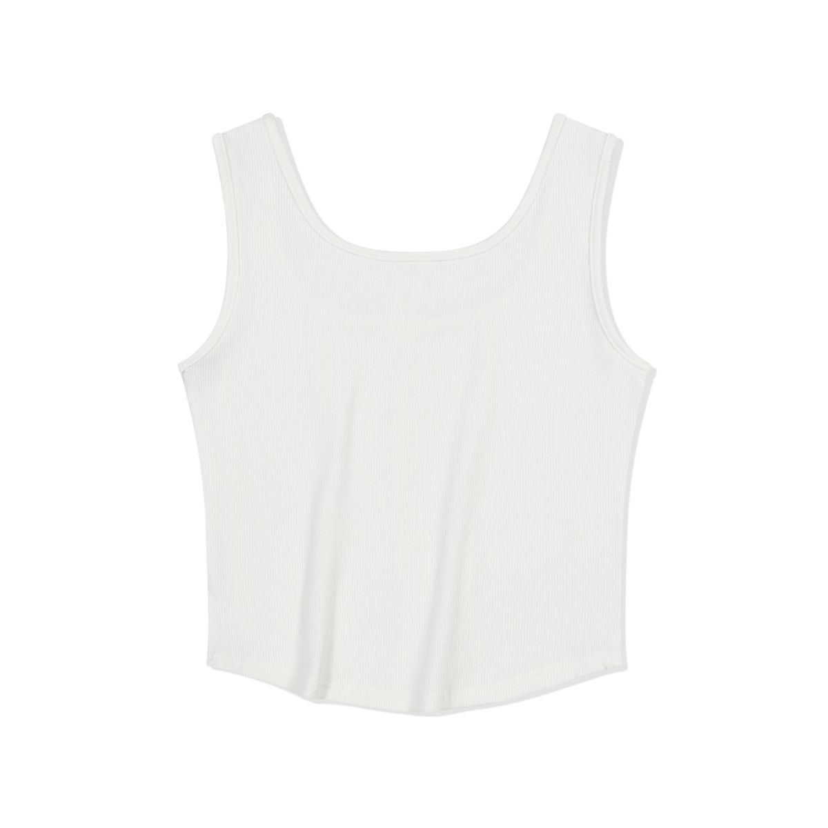 모아(MOAA) Shaped & Ribbed Top sleeveless (WHITE)