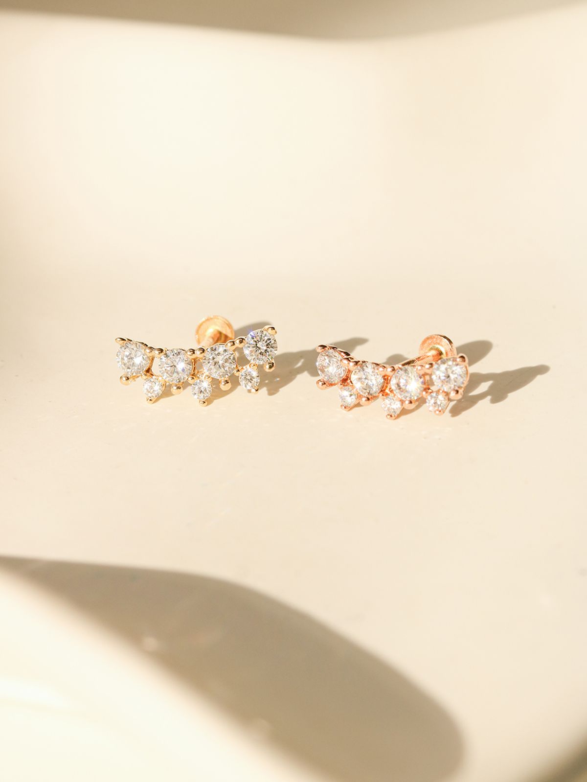 미니멀피어싱(MINIMALPIERCING) 14K 인터널 크라운 큐빅 커브 라블렛 피어싱