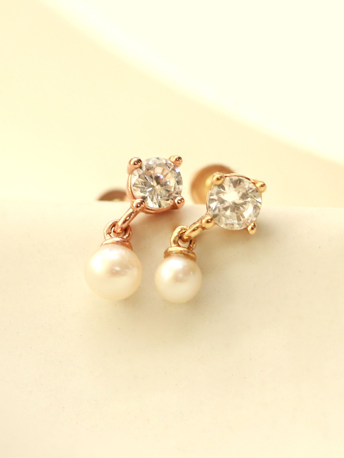 미니멀피어싱(MINIMALPIERCING) 14K 인터널 큐빅 드롭 담수 진주 피어싱