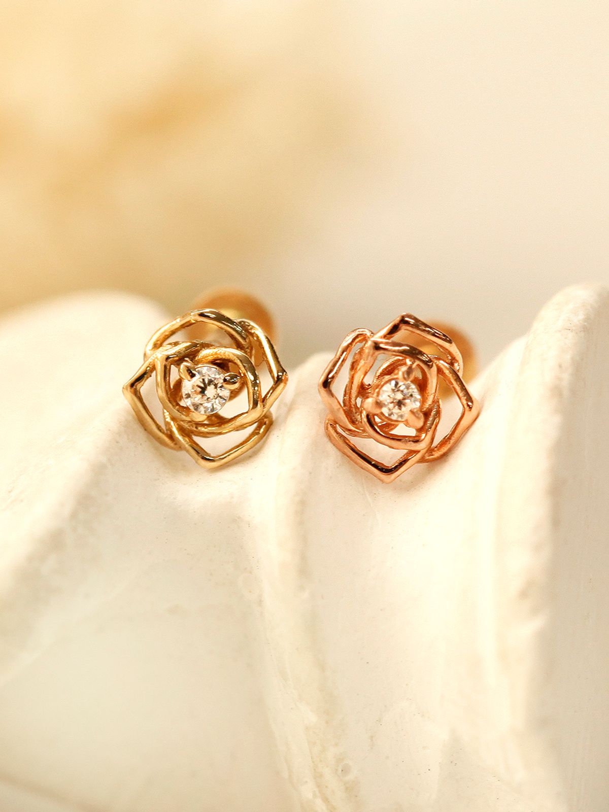 미니멀피어싱(MINIMALPIERCING) 14K 인터널 미니 큐빅 장미 라블렛 피어싱