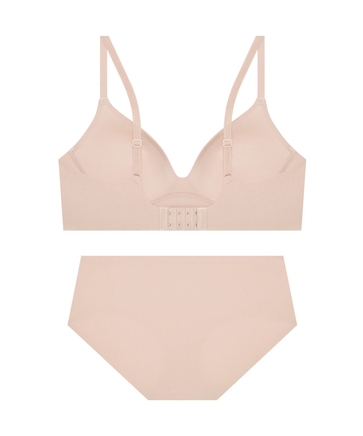 엘르이너웨어(ELLE INNERWEAR) 스무스 커브 노와이어 브라 팬티 세트 - 인디핑크