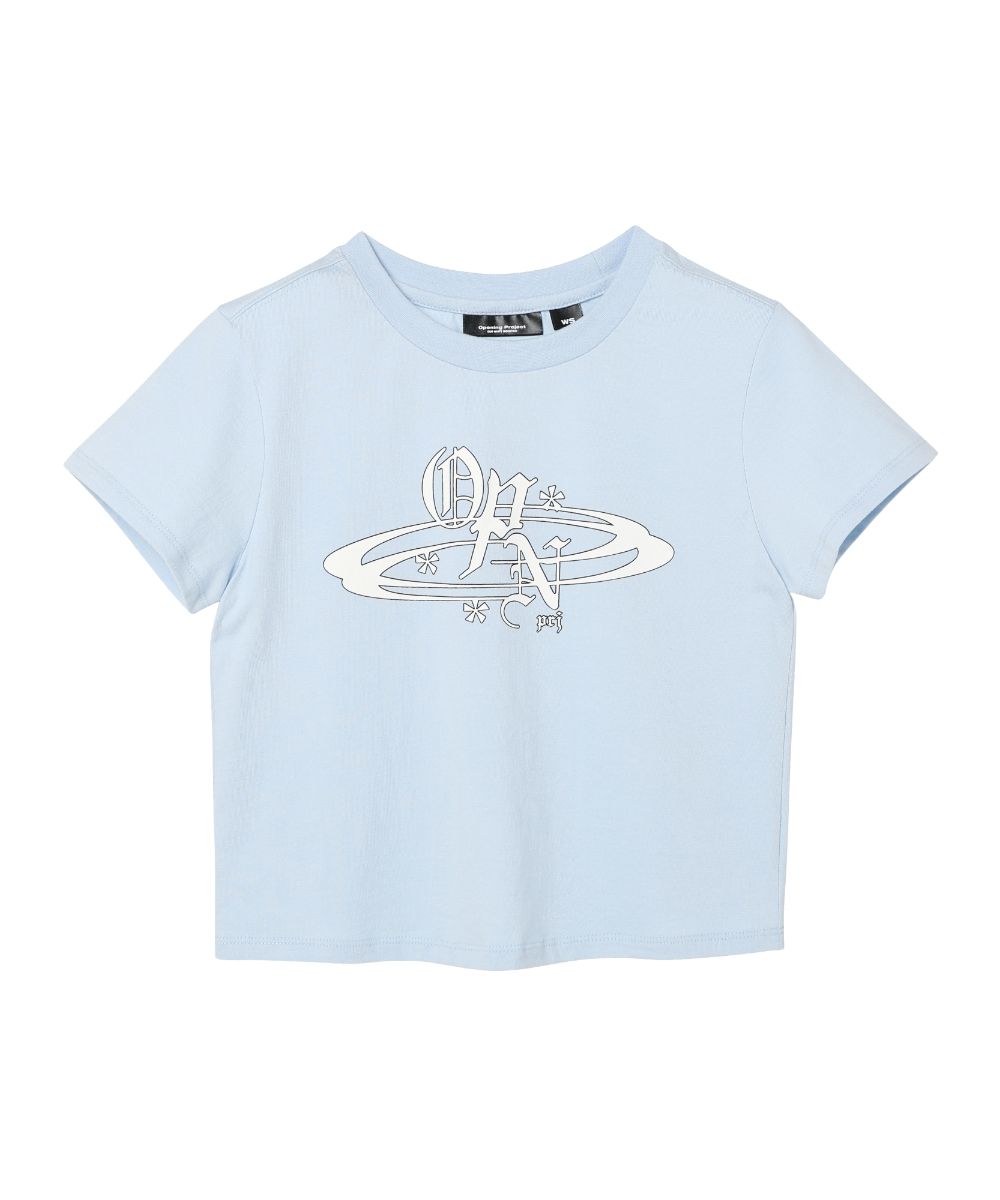☆OPENING PROJECT☆W CROPPED NO11 HALF T SHIRT Opening Project W Cropped No11 Half T Shirt - White