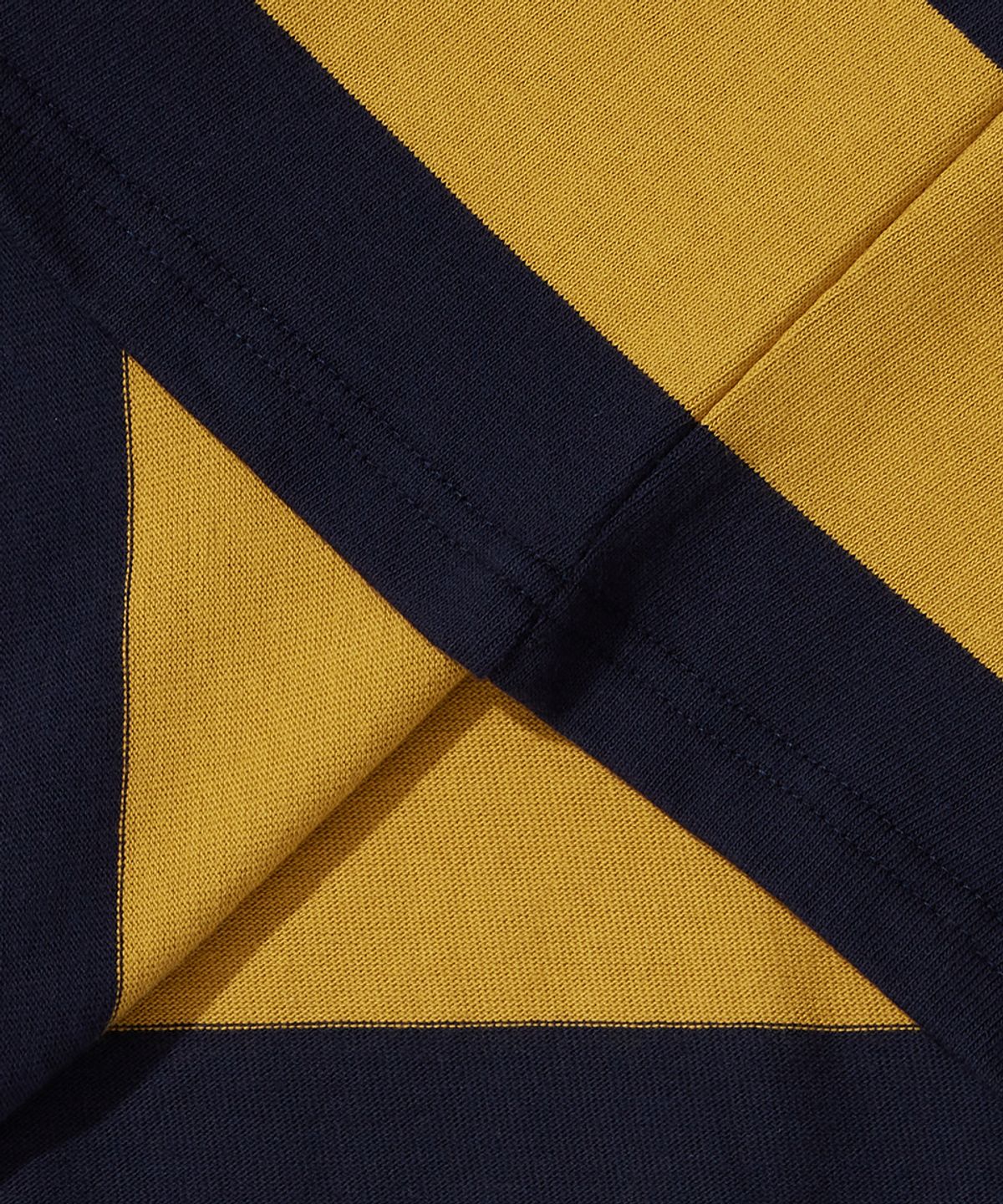 아웃스탠딩(OUTSTANDING) BORDER TEE_NAVY/MUSTARD