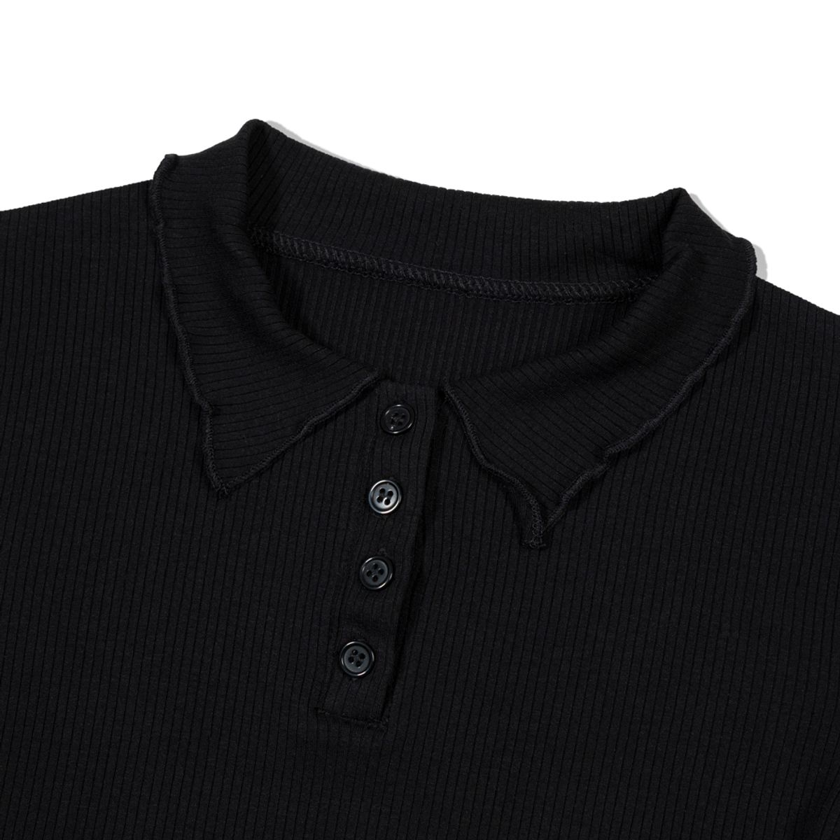 모아(MOAA) Frill Edge Crop (BLACK)