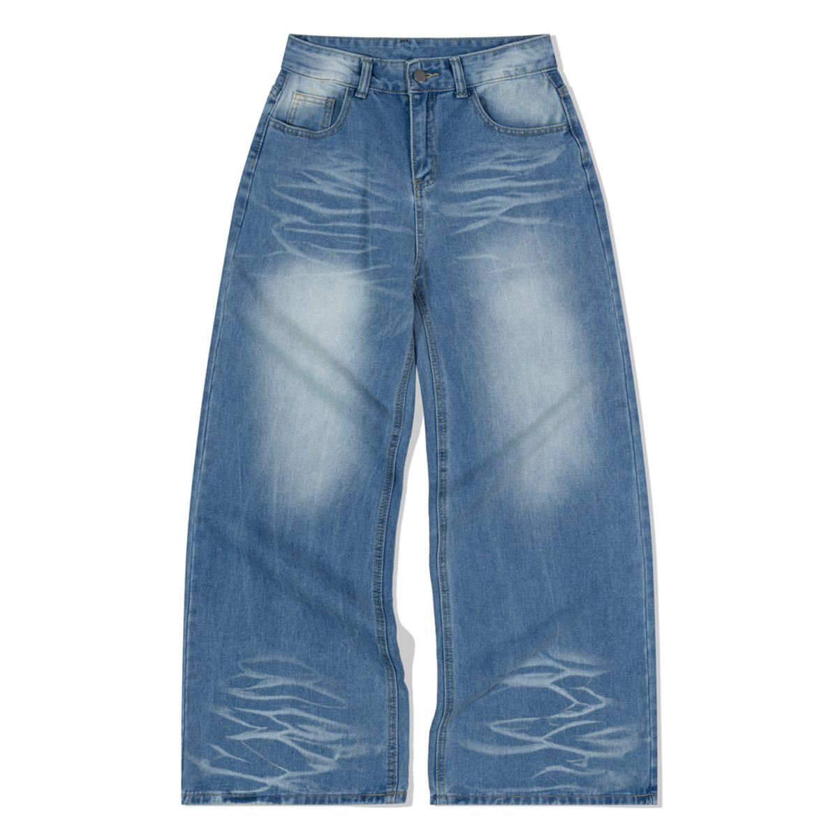 모아(MOAA) Storm Fade Wide Pants (LIGHT JEAN BLUE)