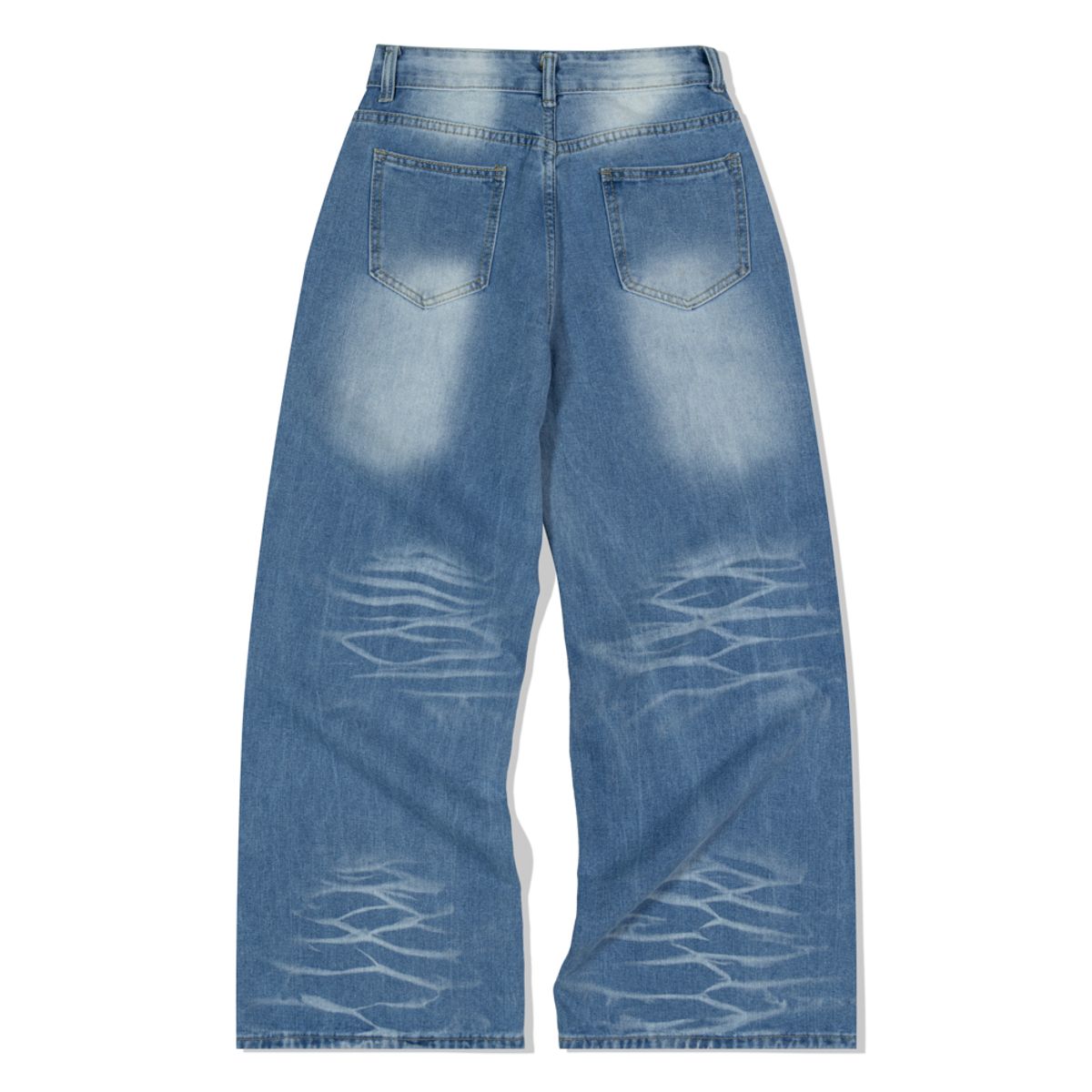 모아(MOAA) Storm Fade Wide Pants (LIGHT JEAN BLUE)