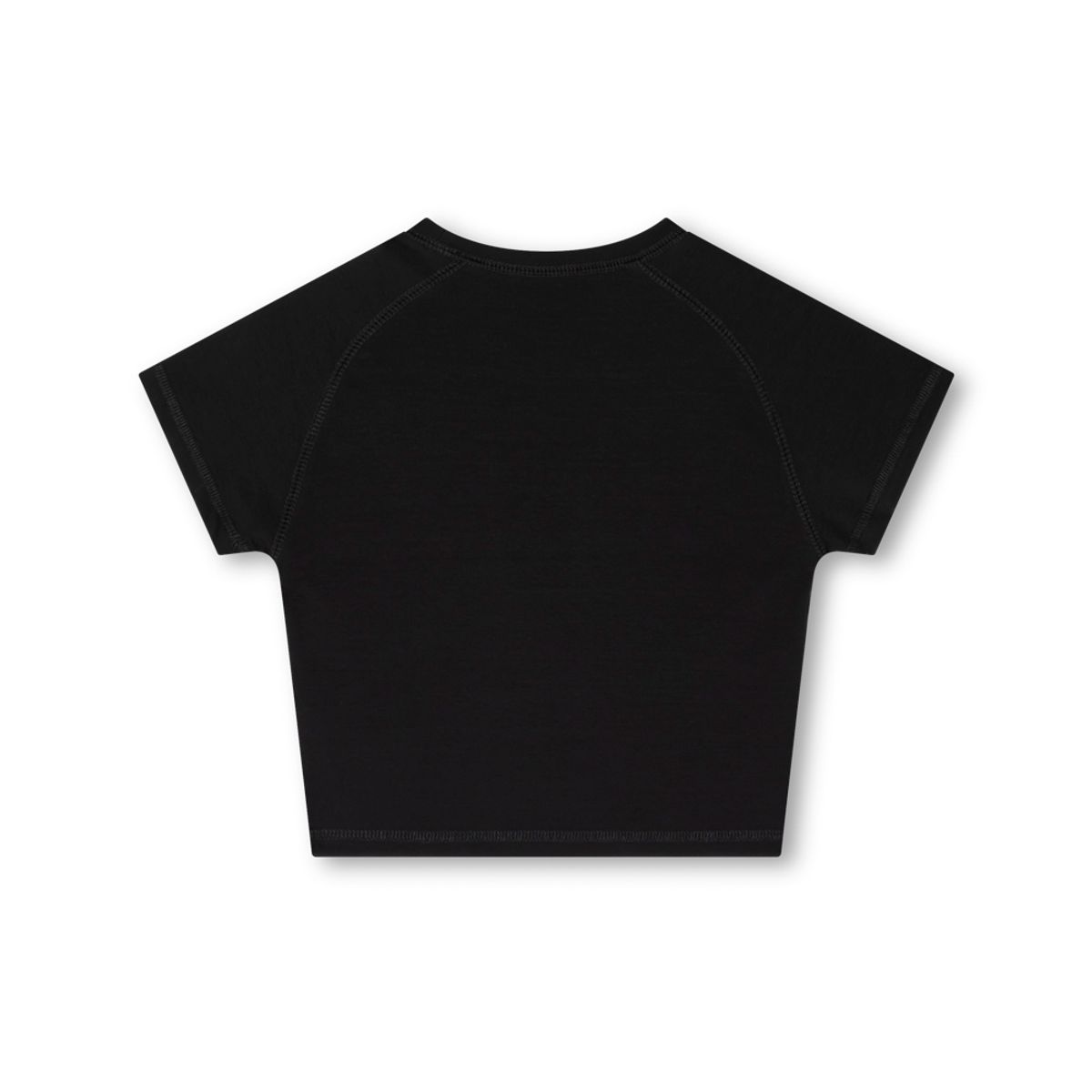 모아(MOAA) Paanel Seam Crop Tee (BLACK)