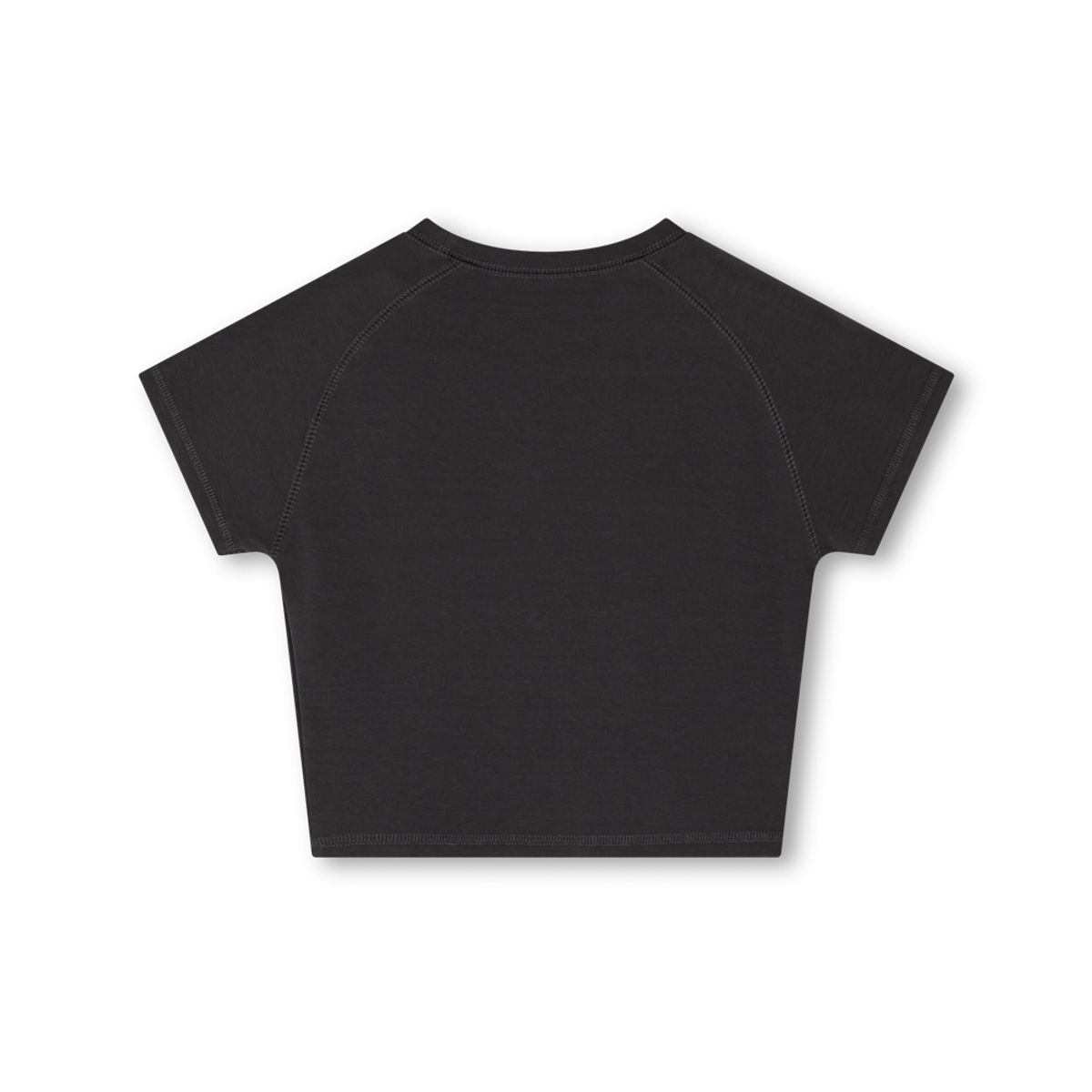 모아(MOAA) Paanel Seam Crop Tee (CHARCOAL)