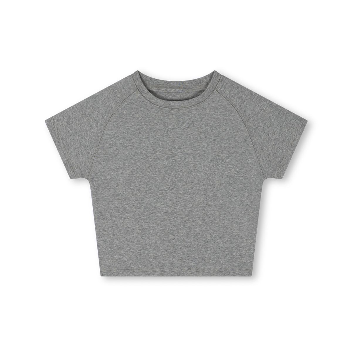 모아(MOAA) Paanel Seam Crop Tee (GRAY)