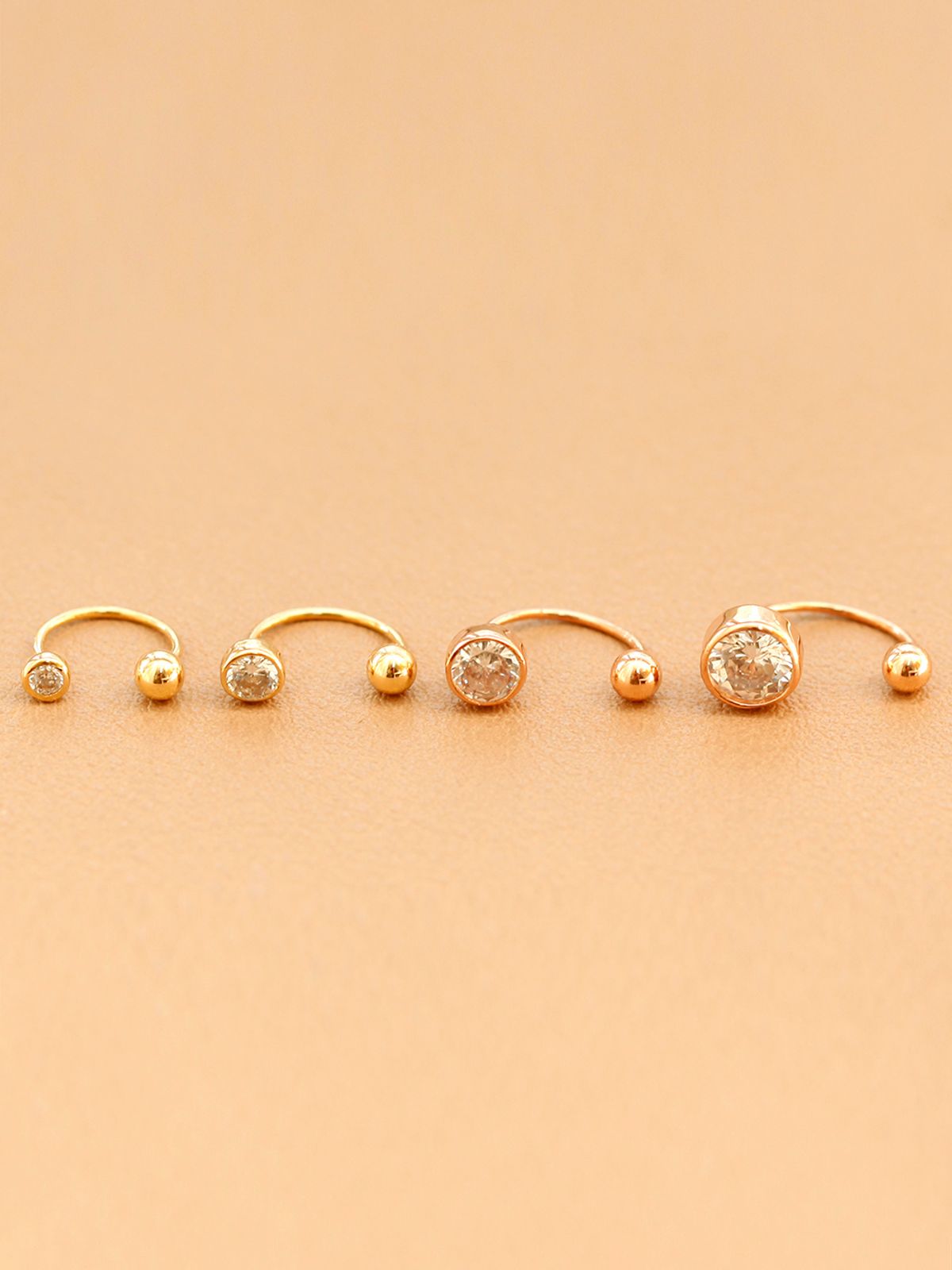 미니멀피어싱(MINIMALPIERCING) 14K 미니멀 큐빅 투웨이 피어싱 귀걸이
