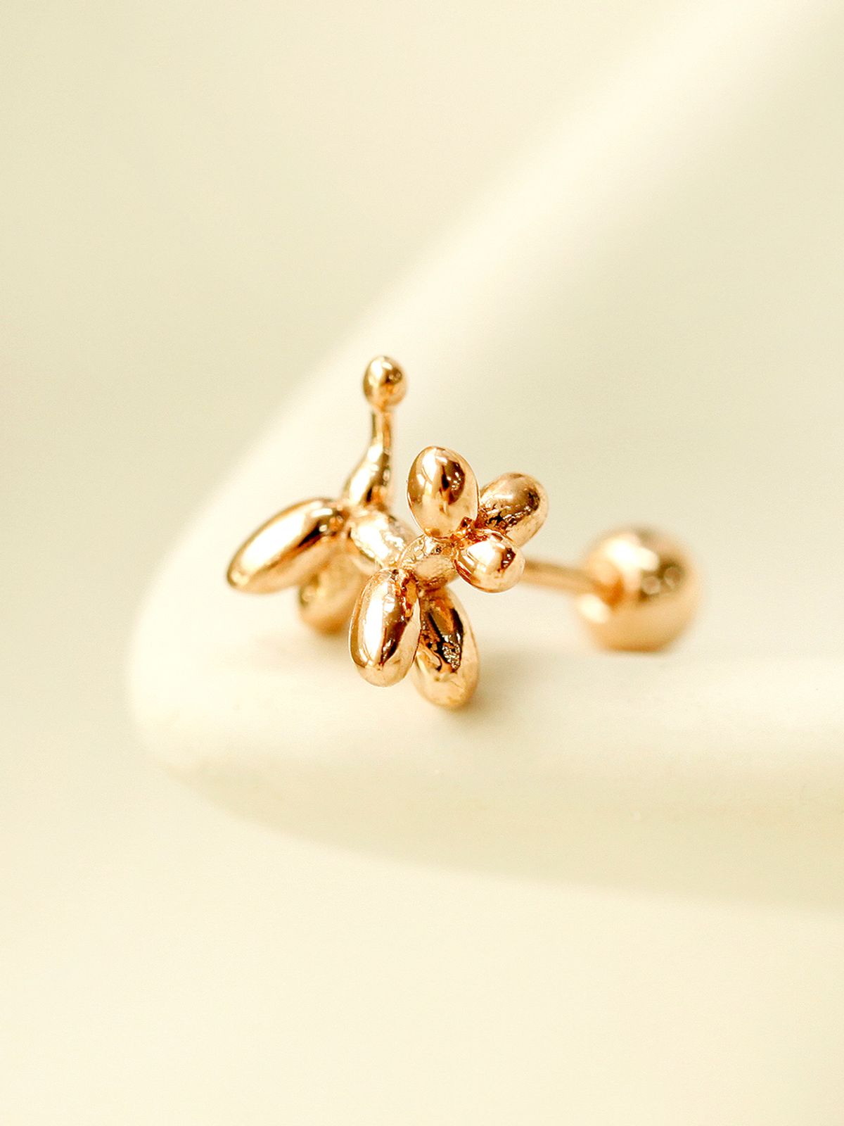 미니멀피어싱(MINIMALPIERCING) 14K 퍼피 피어싱 귀걸이