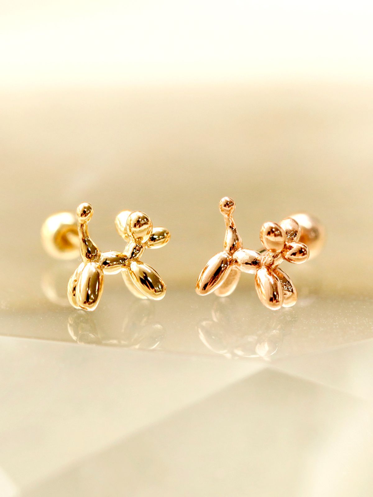 미니멀피어싱(MINIMALPIERCING) 14K 퍼피 피어싱 귀걸이