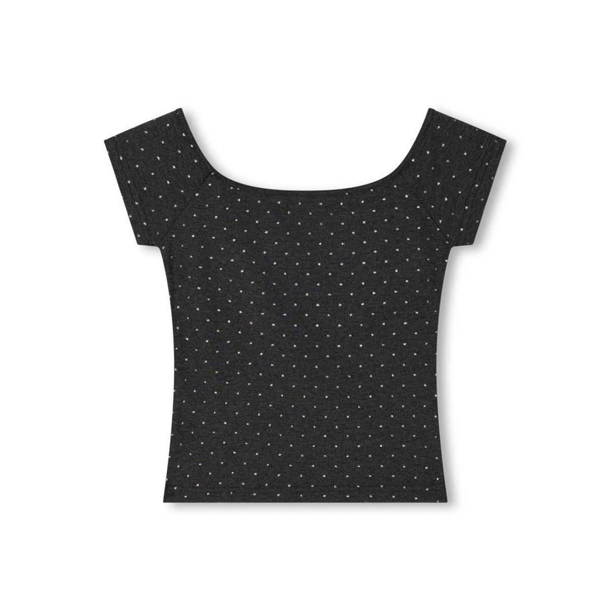 모아(MOAA) Moonlight Scoop Tee (CHARCOAL)