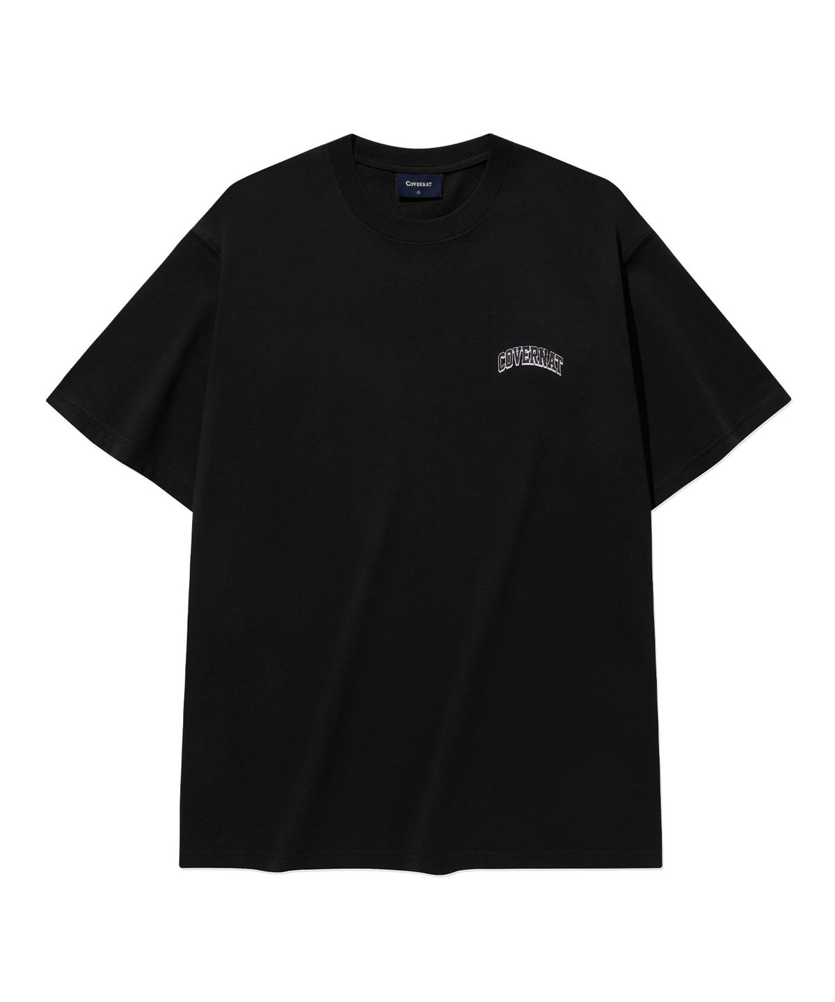 커버낫(COVERNAT) 멀티 로고 타이포 그래픽 티셔츠 Black