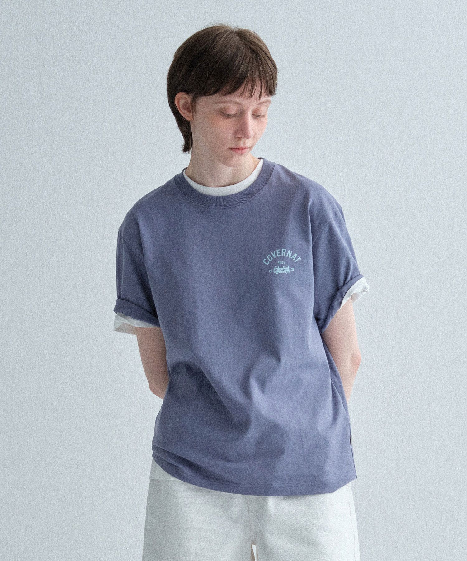 MUSINSA | COVERNAT Travel Bus Graphic T-Shirt Purple