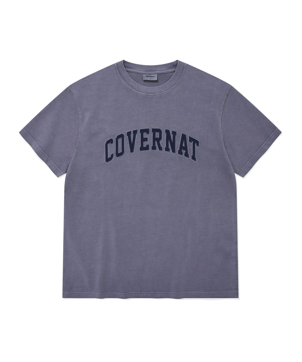 커버낫(COVERNAT) 아치 아플리케 다잉 티셔츠 Purple