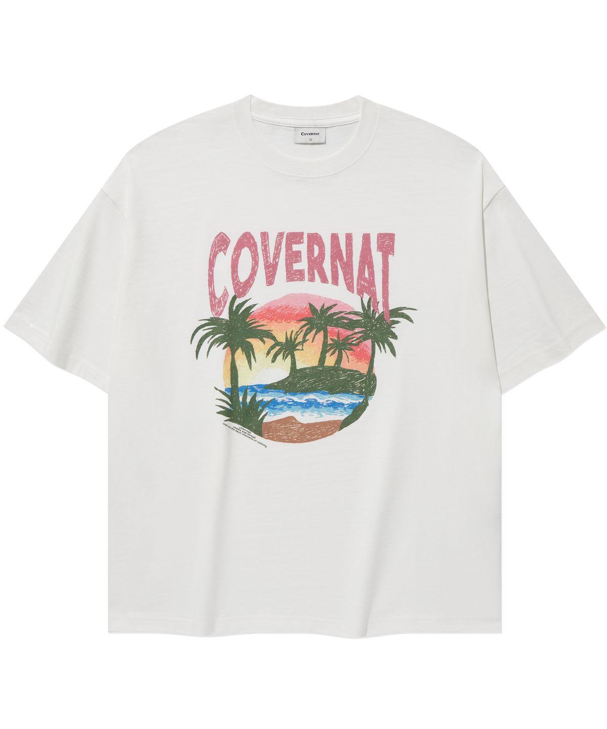 커버낫(COVERNAT) 트로피컬 그래픽 티셔츠 White