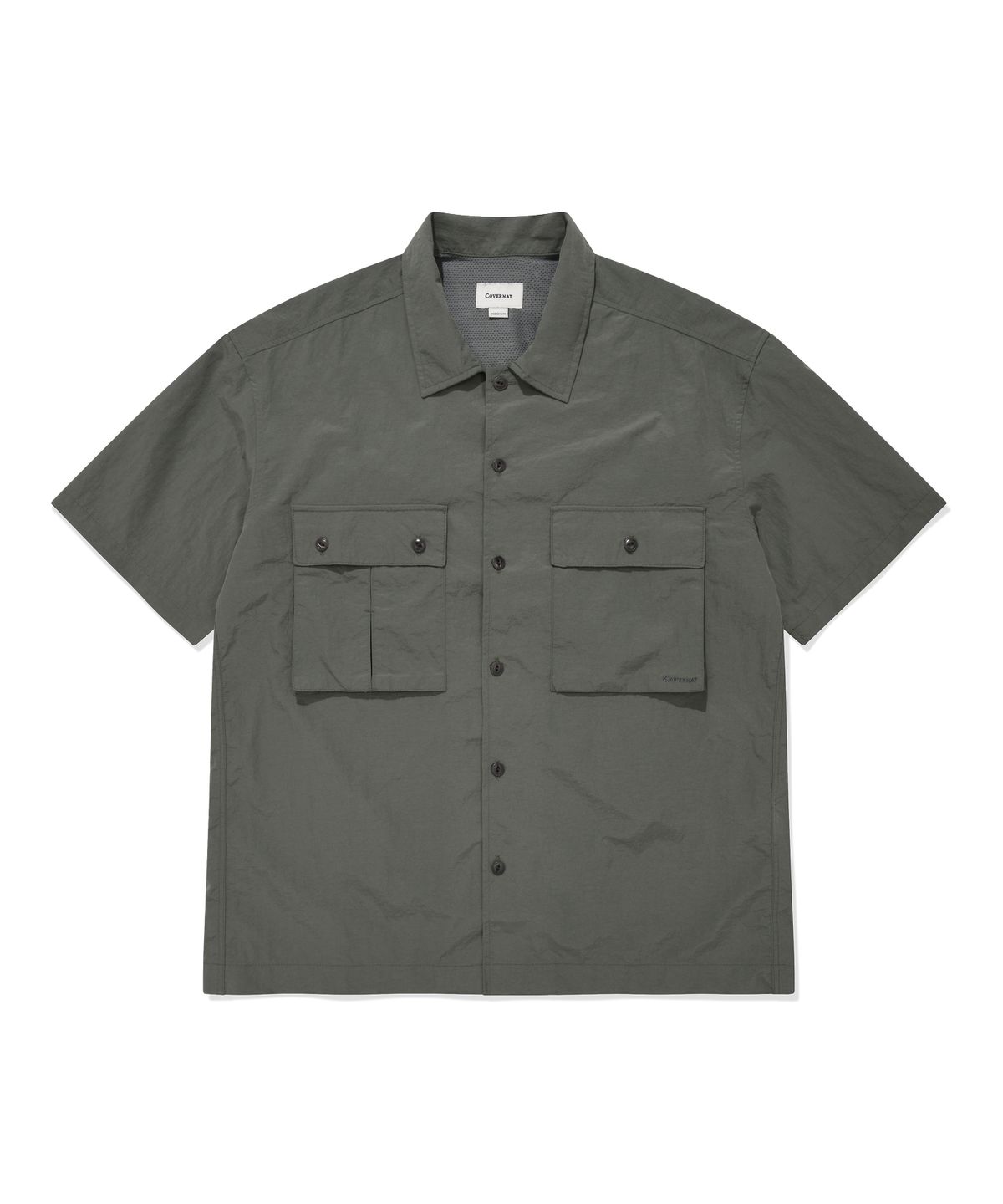 커버낫(COVERNAT) 나일론 퍼티그 하프 셔츠 Sage Gray