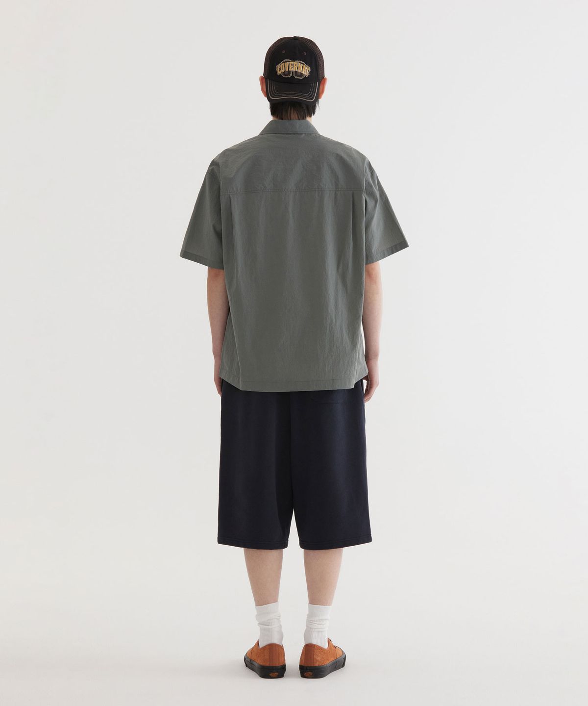커버낫(COVERNAT) 나일론 퍼티그 하프 셔츠 Sage Gray