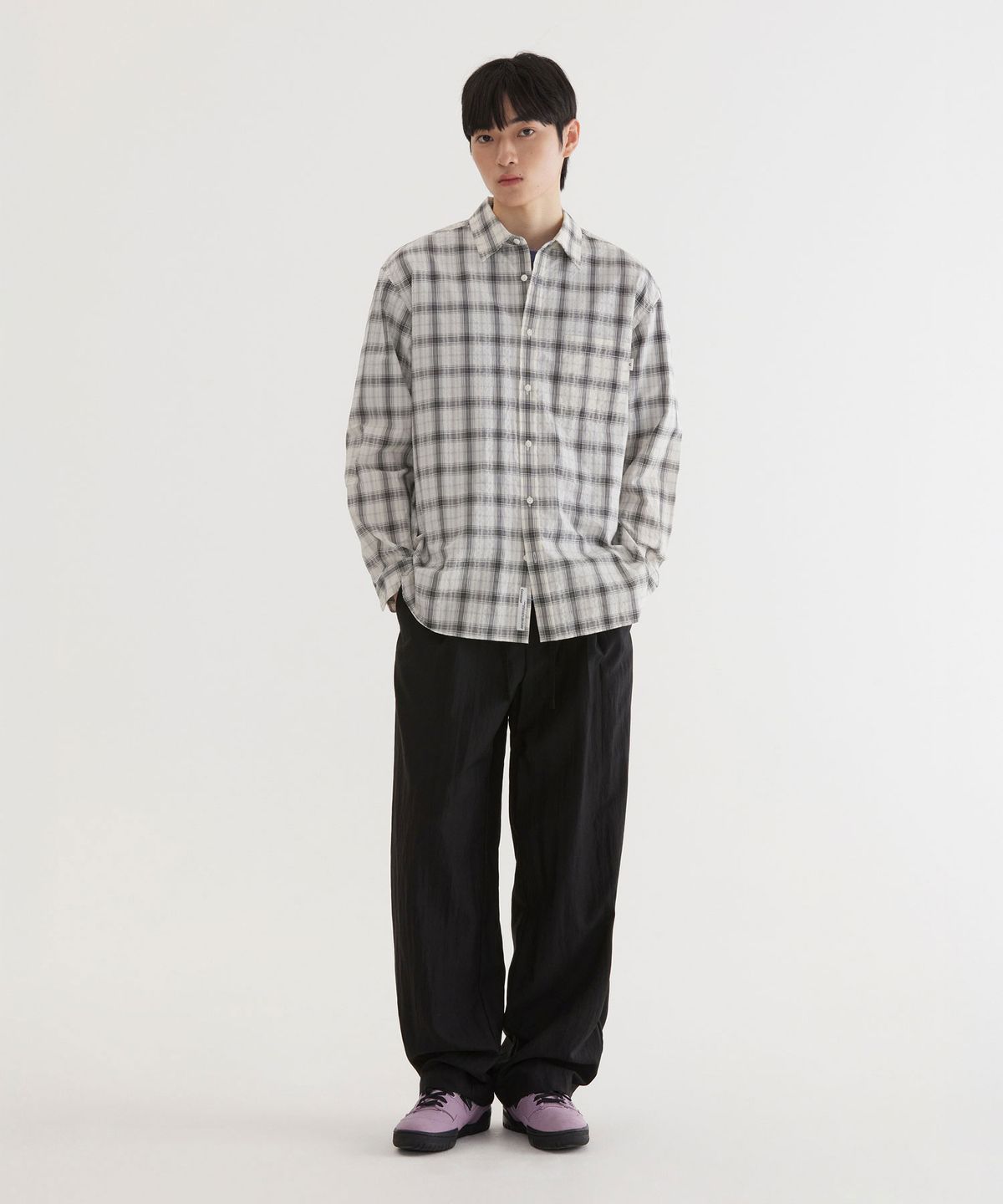 커버낫(COVERNAT) 빈티지 체크 셔츠 Ivory
