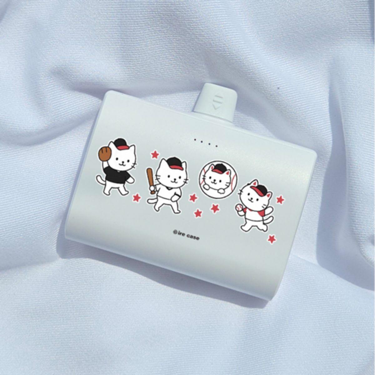 이레케이스앤굿즈(IRECASEGOODS) 야구냥이 듀얼 아이폰 갤럭시 보조배터리 BZ 10000mah