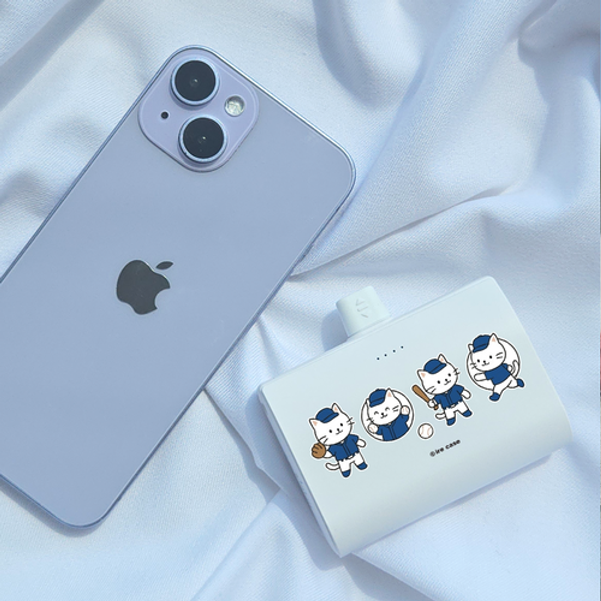 이레케이스앤굿즈(IRECASEGOODS) 야구냥이 듀얼 아이폰 갤럭시 보조배터리 BZ 10000mah