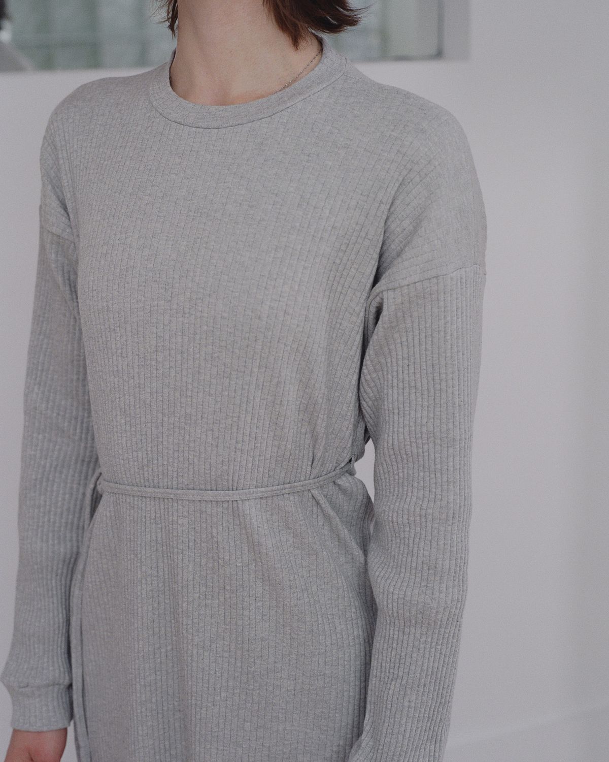 베이스레인지(BASERANGE) SHAW LONG SLEEVE KAFTAN (FLEECE RIB)