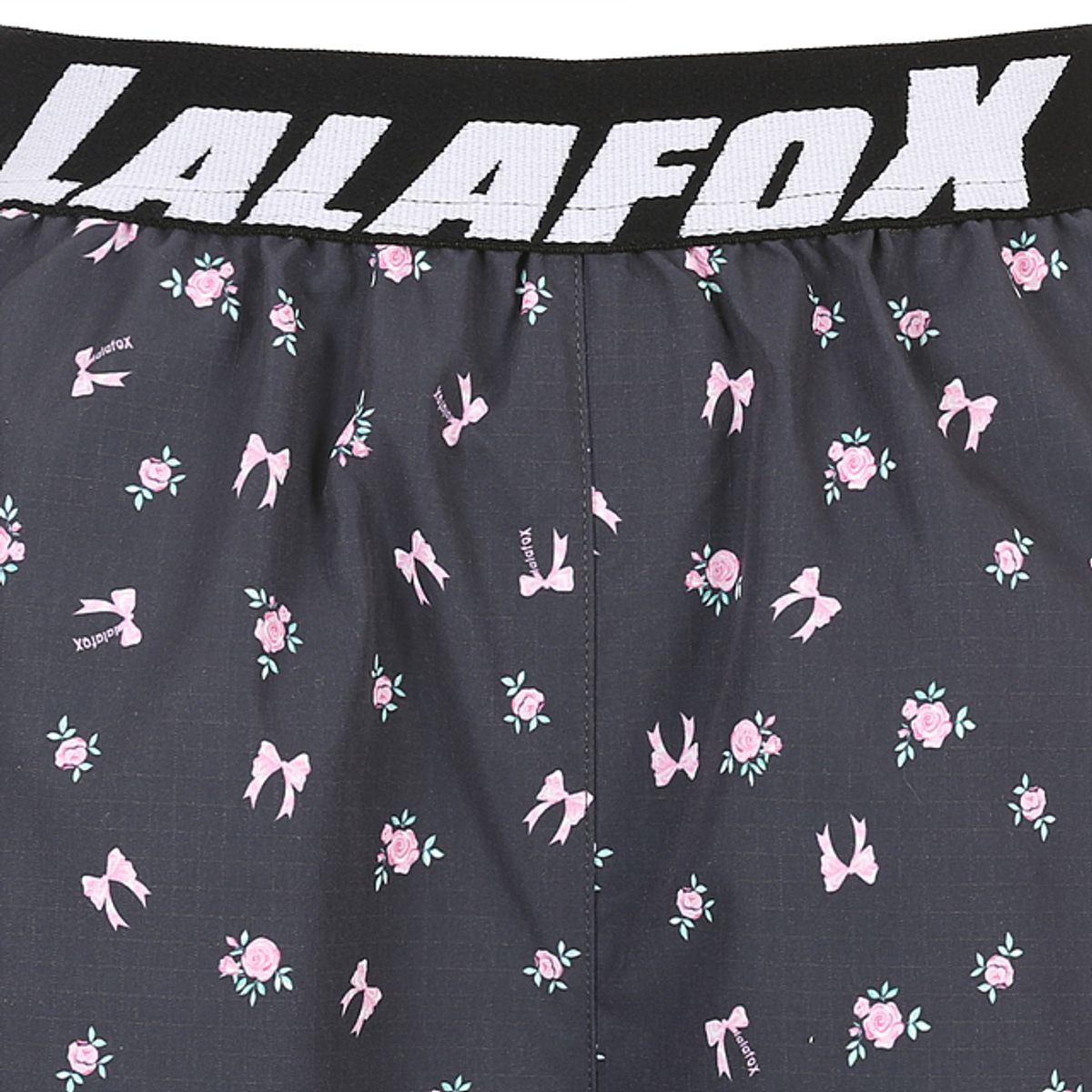 라라폭스(LALAFOX) FLOWER PRINT WIDE TRACK PANTS 나일론 트랙 팬츠 CHARCOAL BR2WP002