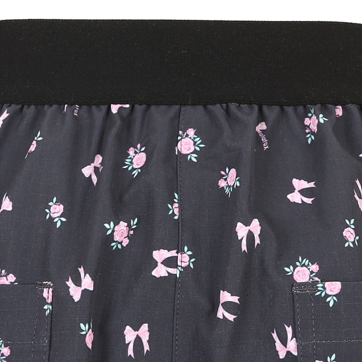 라라폭스(LALAFOX) FLOWER PRINT WIDE TRACK PANTS 나일론 트랙 팬츠 CHARCOAL BR2WP002