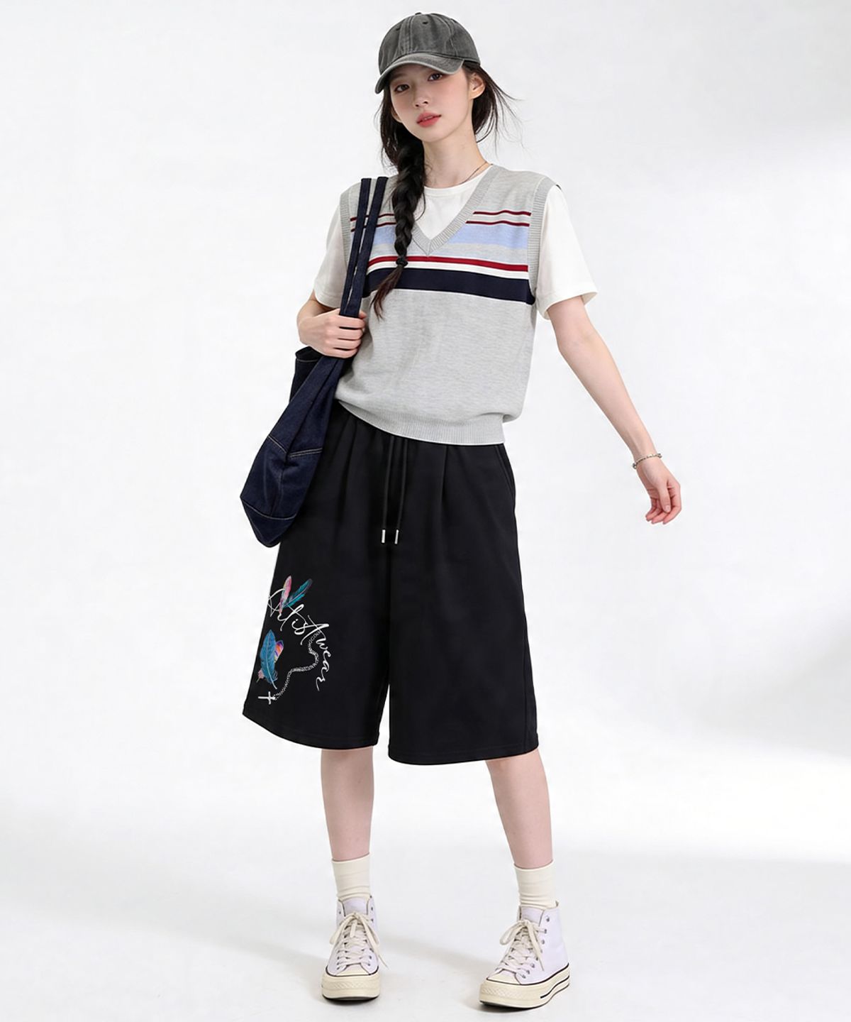 아티스트웨어(ARTISTWEAR) [ATW] 페더크로스 버뮤다팬츠 - 2COLOR