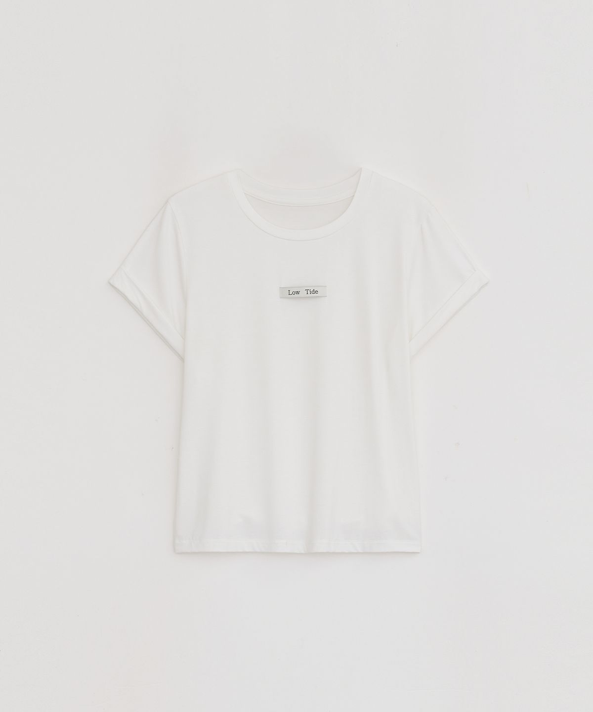 로우타이드(LOW TIDE) ROLL UP LABEL T-SHIRT [WHITE]