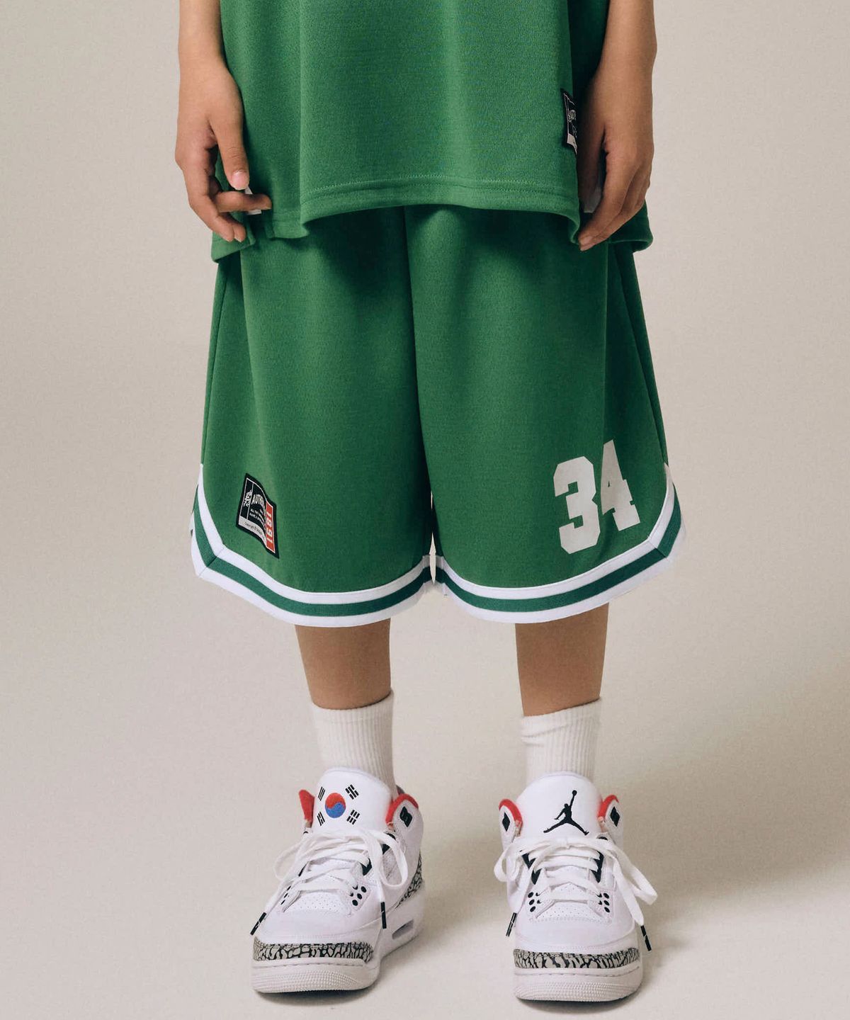 테이크이지 키즈(TAKEASY KIDS) 자이언트핏 바스켓볼 쇼츠 (그린)